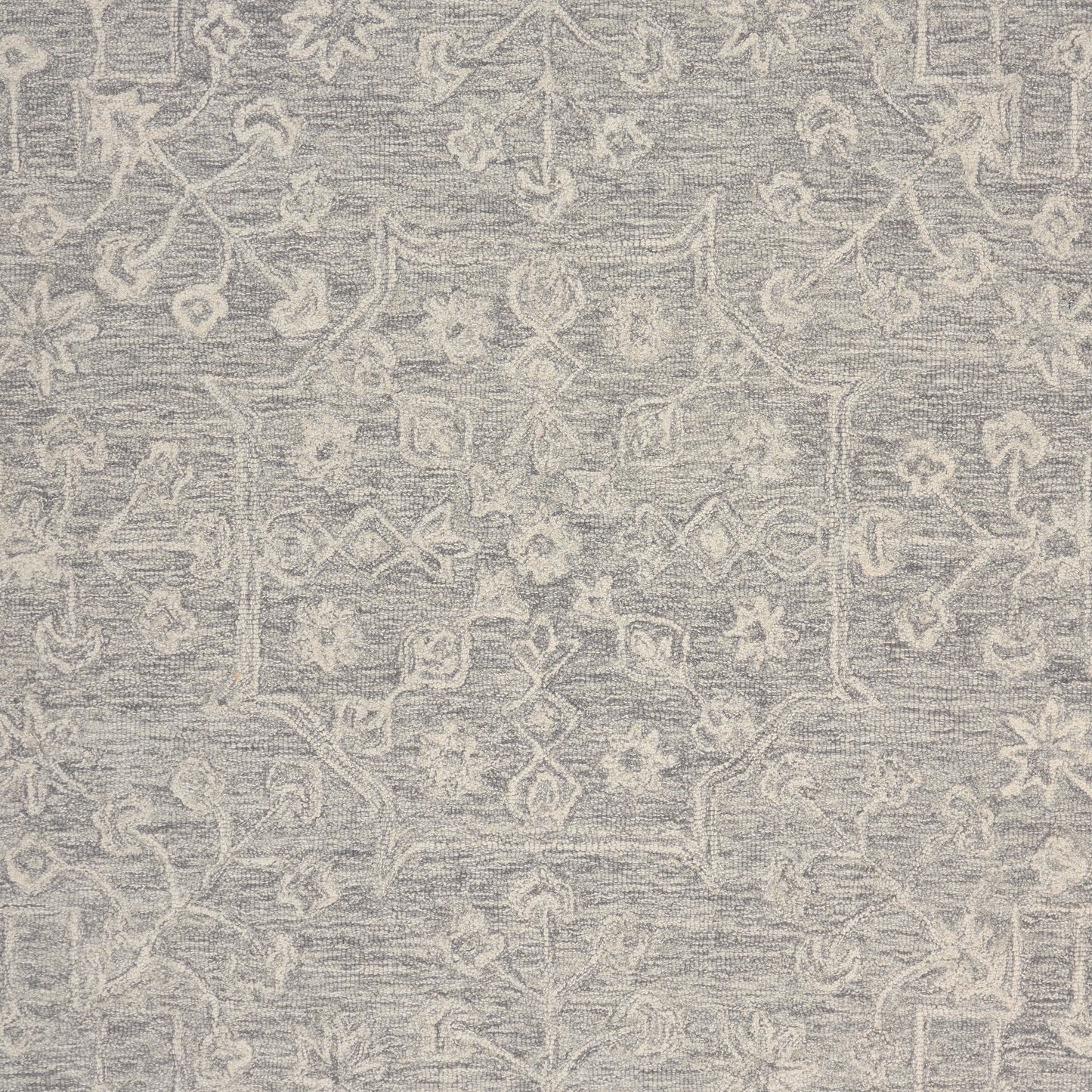 JUNIP-81571 Transitional/Casual Hand-Woven Silver/Gray Wool Indoor Area Rugs - LR Home