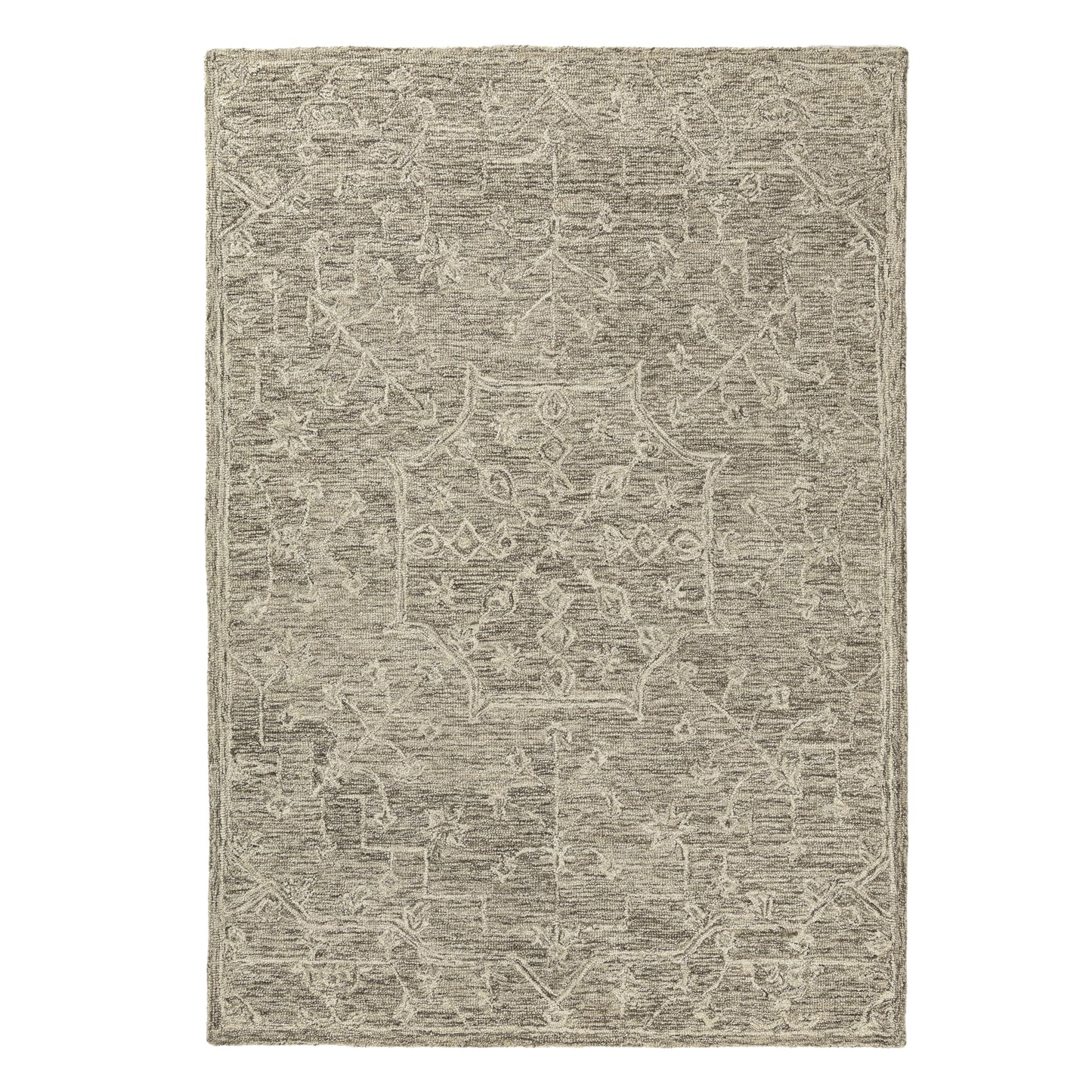 Juniper-82883 Vintage Hand-Tufted Brown Cotton Indoor Area Rug - LR Home