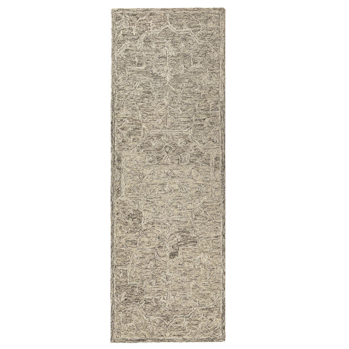 Juniper-82883 Vintage Hand-Tufted Brown Cotton Indoor Area Rug - LR Home