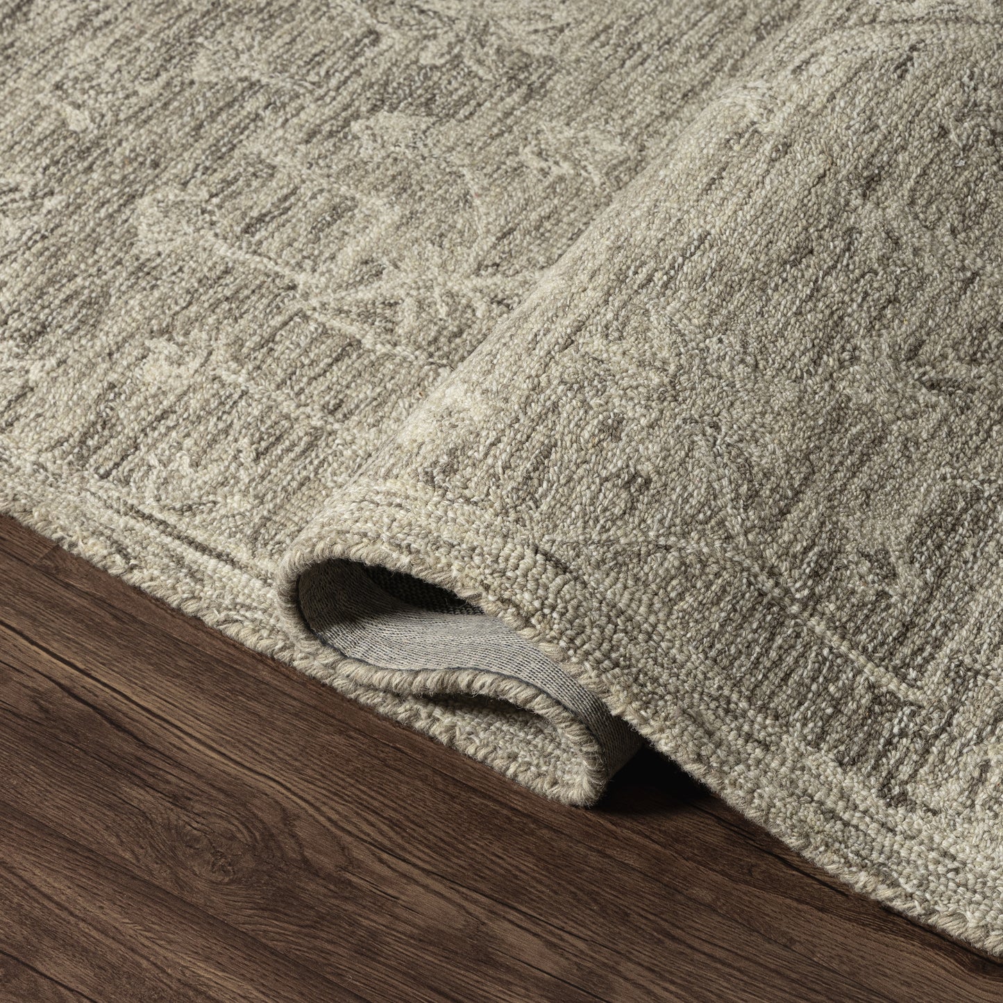 Juniper-82883 Vintage Hand-Tufted Brown Cotton Indoor Area Rug - LR Home