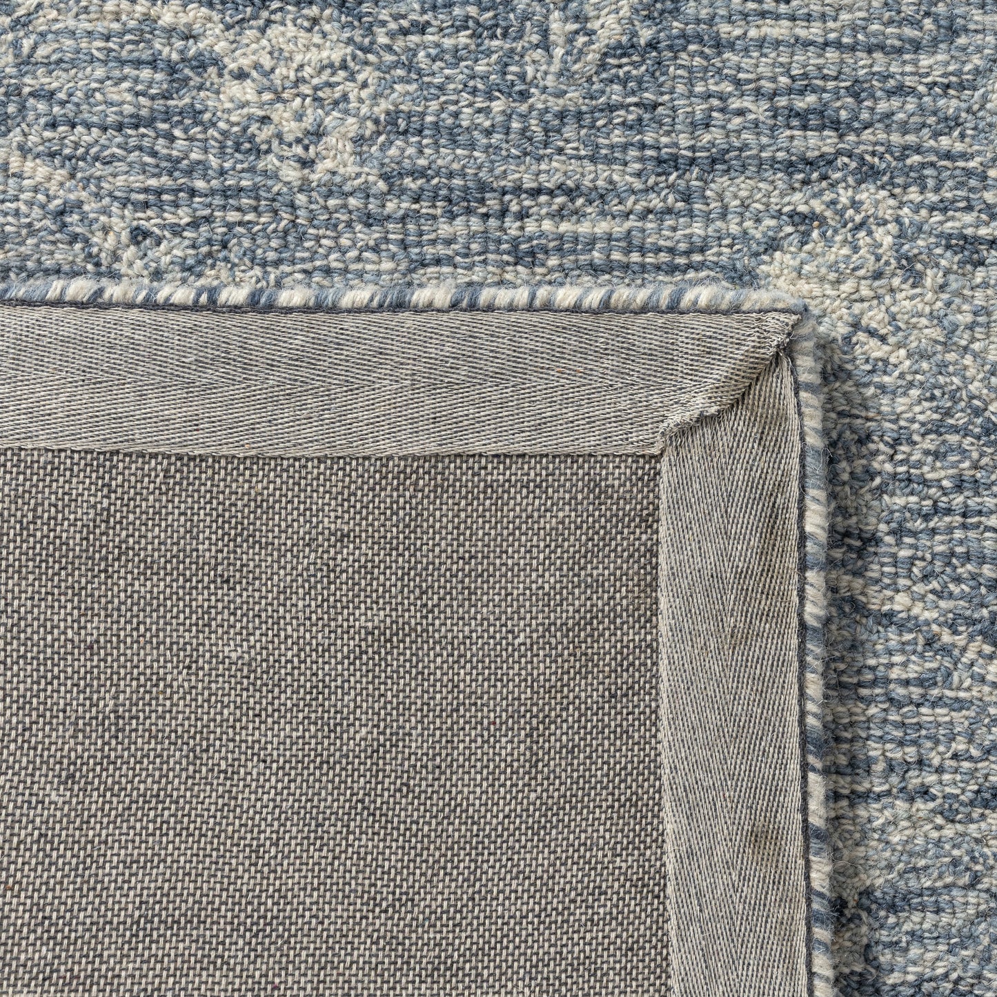 Juniper-82884 Vintage Hand-Tufted Blue Cotton Indoor Area Rug - LR Home