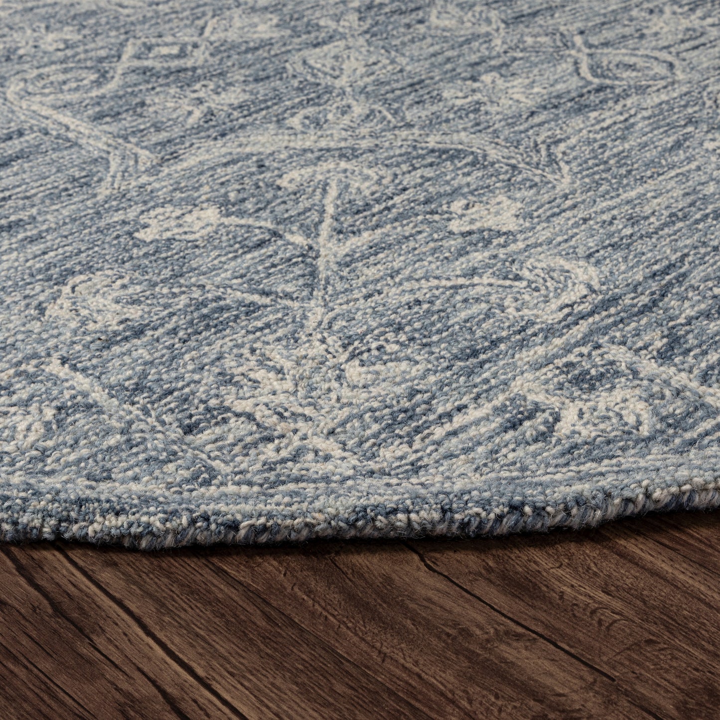 Juniper-82884 Vintage Hand-Tufted Blue Cotton Indoor Area Rug - LR Home