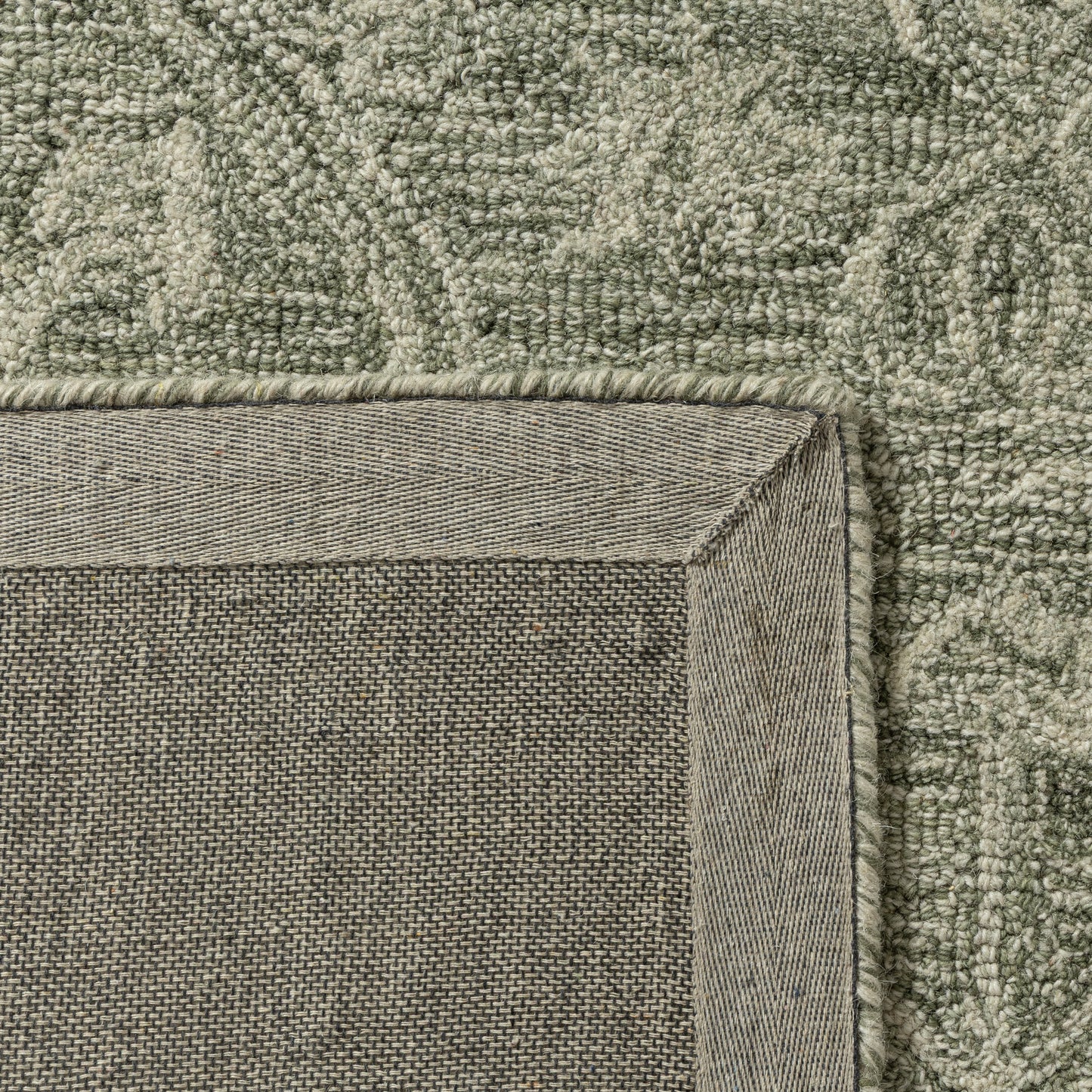 Juniper-82906 Vintage Hand-Tufted Green Cotton Indoor Area Rug - LR Home