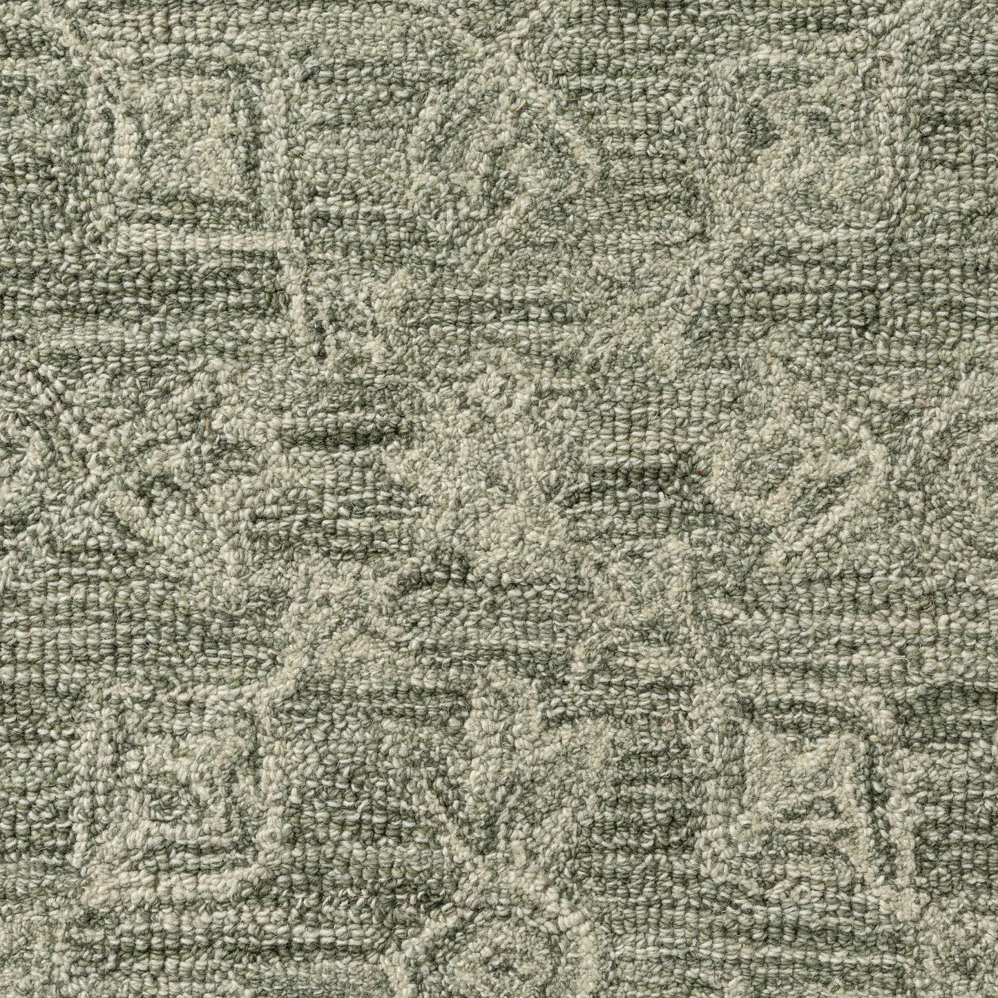 Juniper-82906 Vintage Hand-Tufted Green Cotton Indoor Area Rug - LR Home