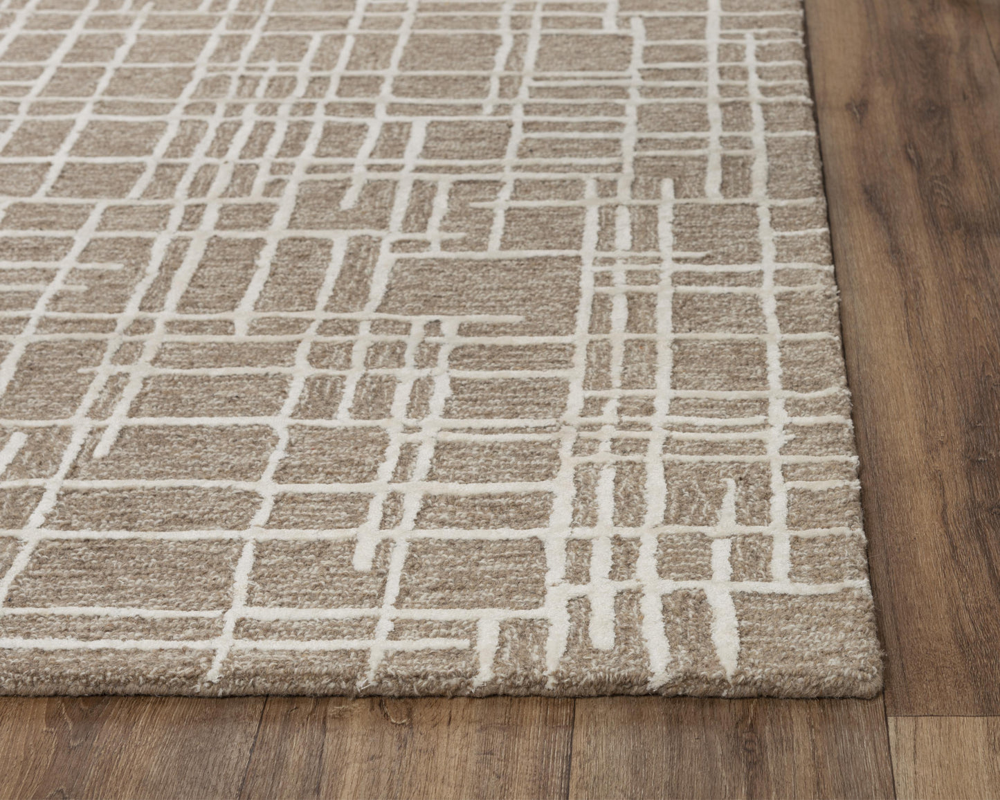Jazz JZZ974 Brown/Natural Hand-Tufted Rug - Rizzy