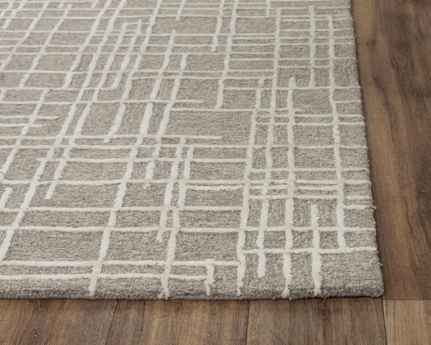 Jazz JZZ975 Gray/Natural Hand-Tufted Rug - Rizzy