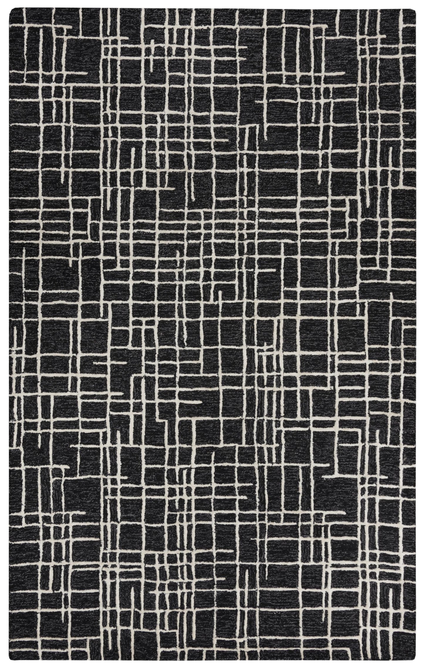 Jazz JZZ976 Black Hand-Tufted Rug - Rizzy