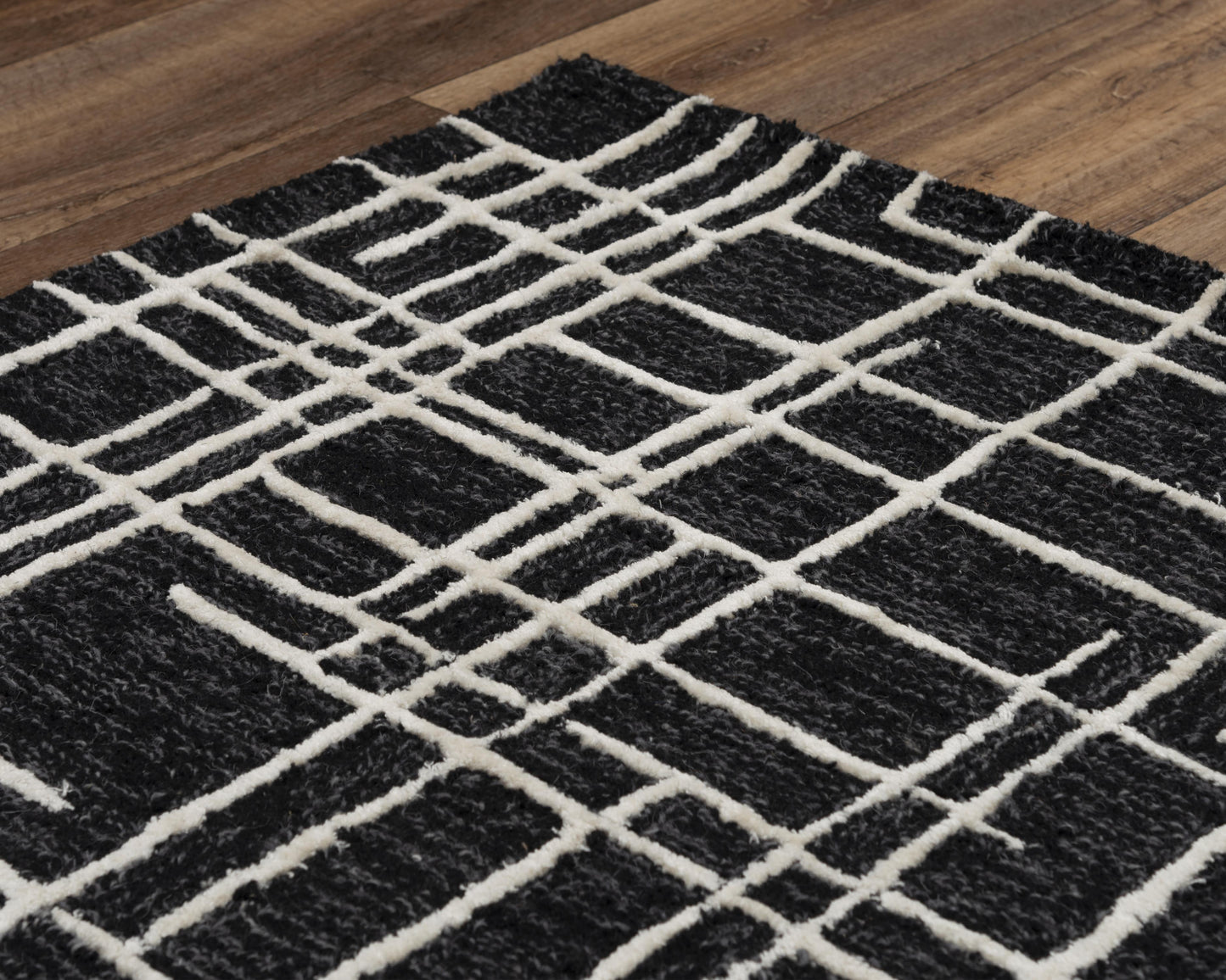 Jazz JZZ976 Black Hand-Tufted Rug - Rizzy