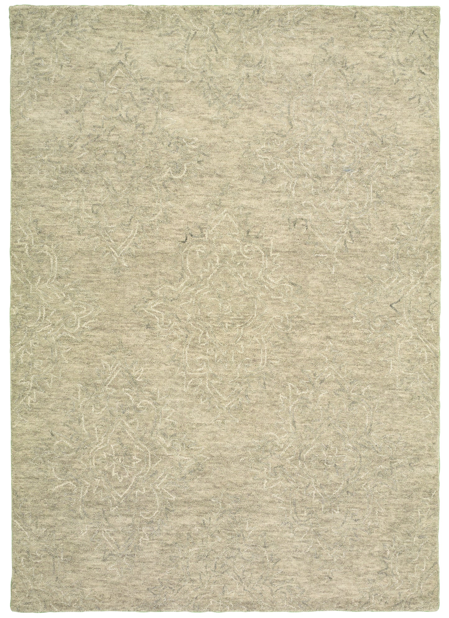 Karma-21041 Modern Hand-Tufted Light Gray Cotton Indoor Area Rug - LR Home