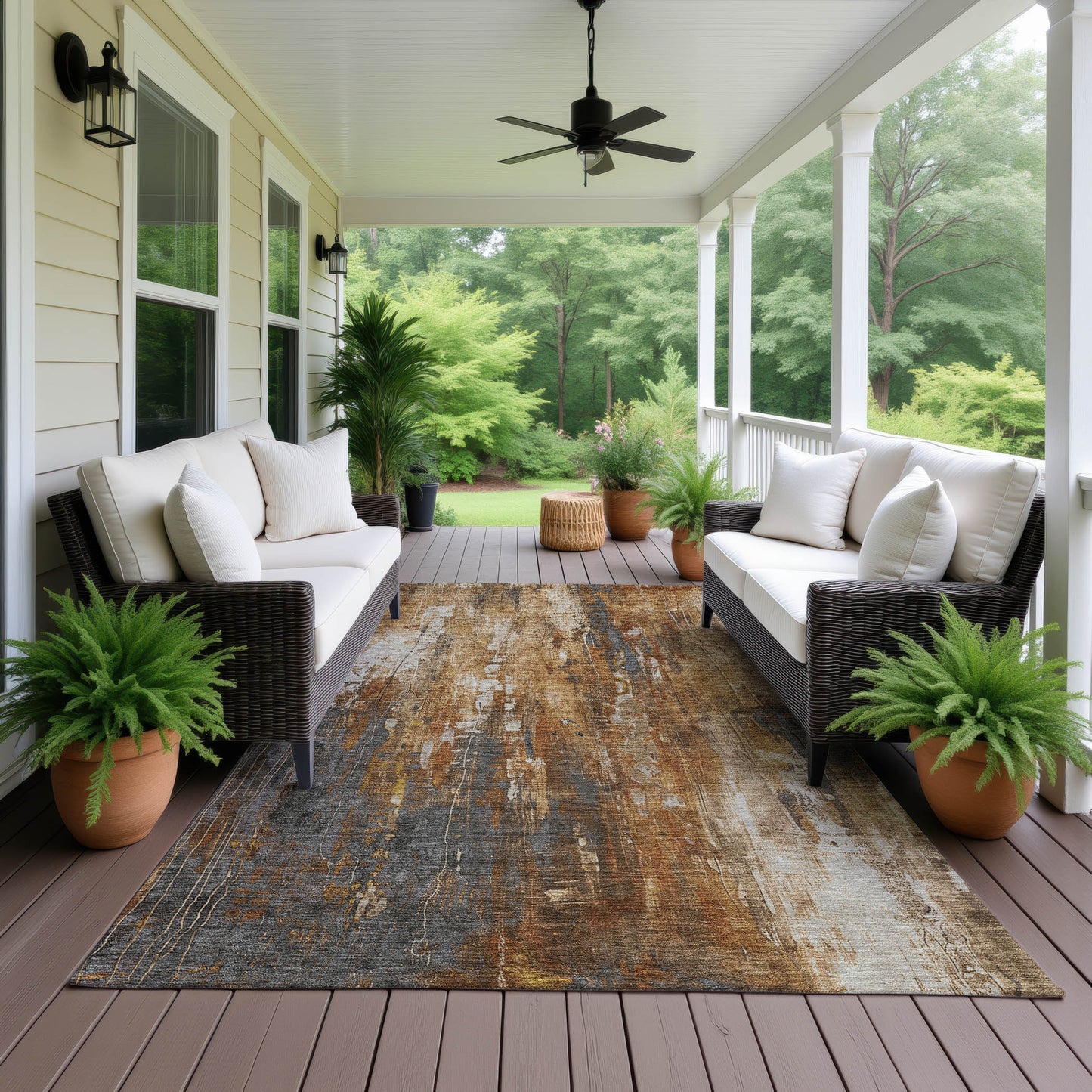 Machine Made Kochi KC10 Rust - Dalyn Rugs