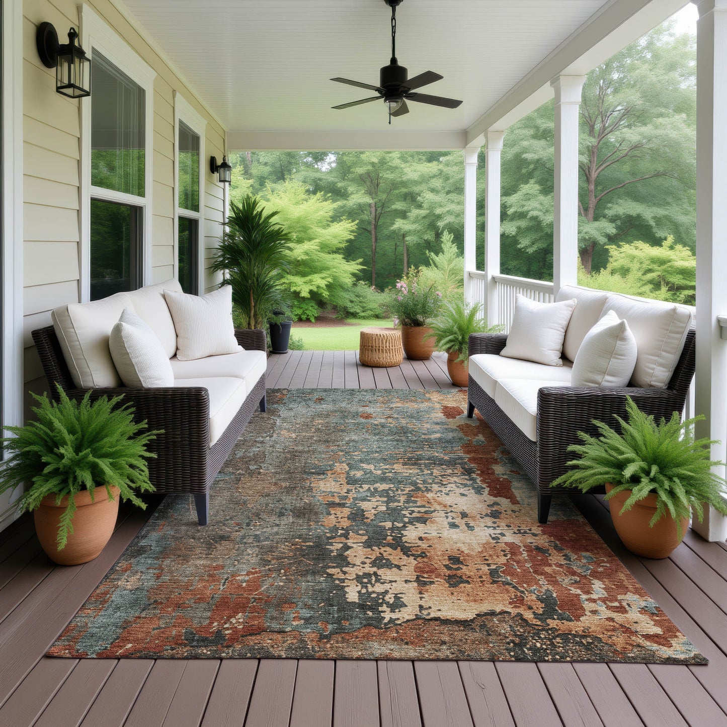 Machine Made Kochi KC11 Teal - Dalyn Rugs