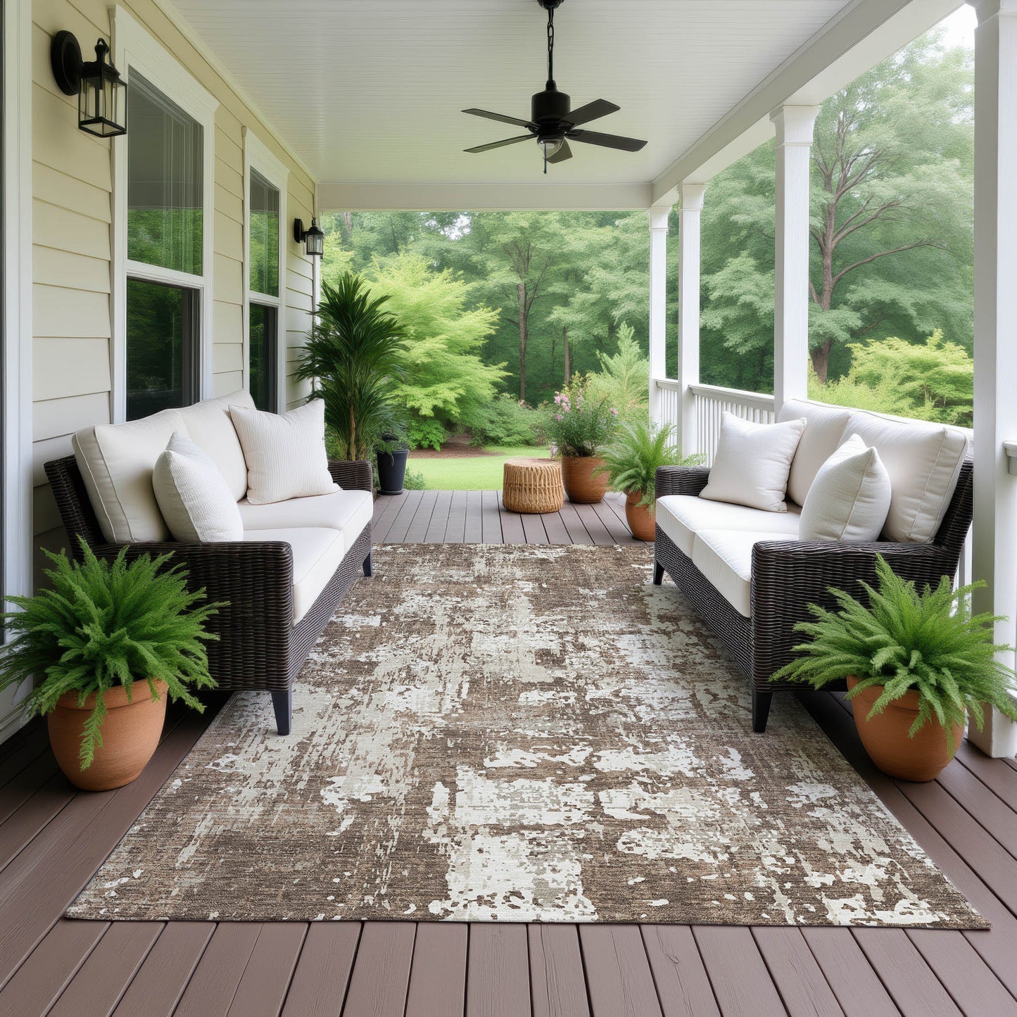 Machine Made Kochi KC7 Brown - Dalyn Rugs