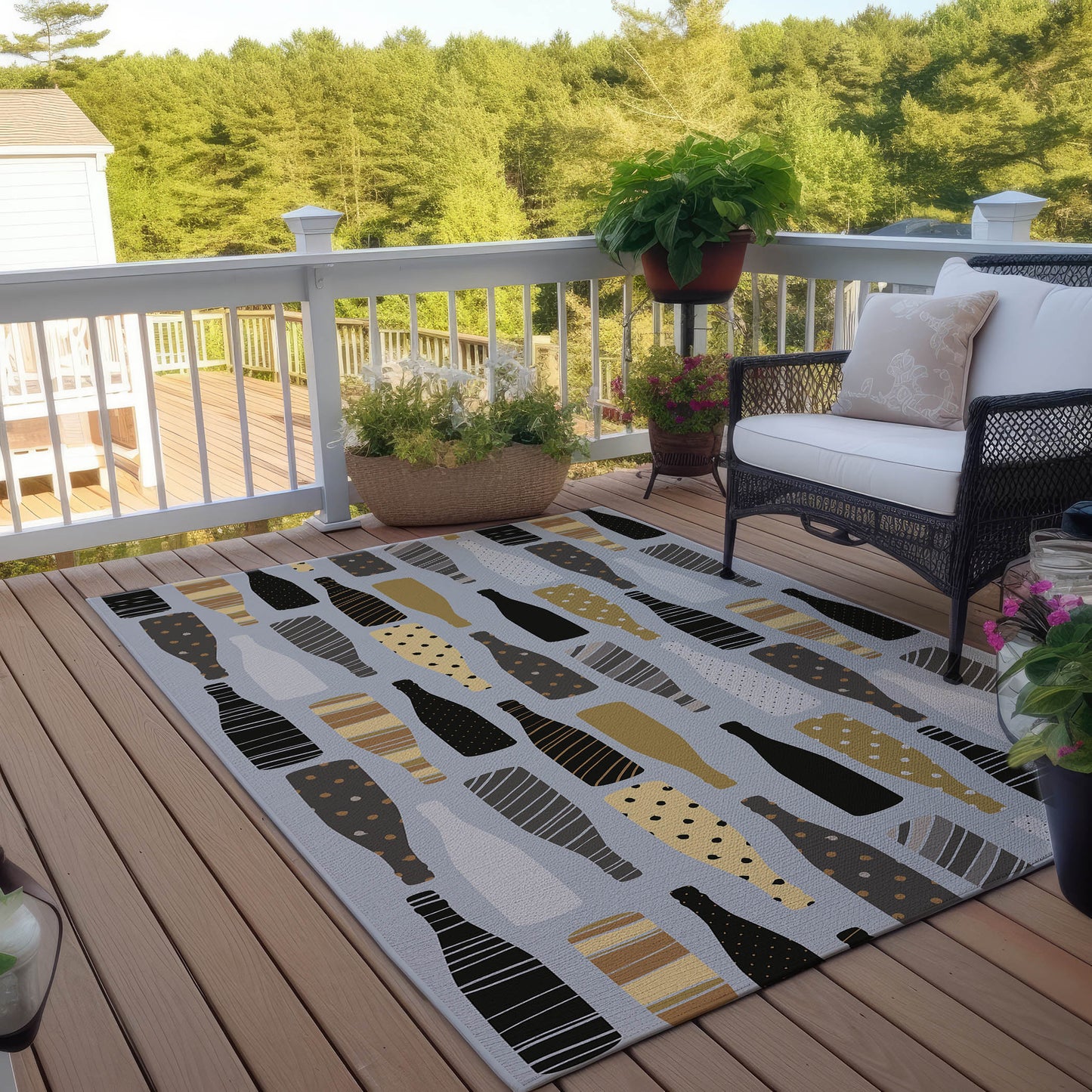 Indoor/Outdoor Kendall KE12 Silver Washable