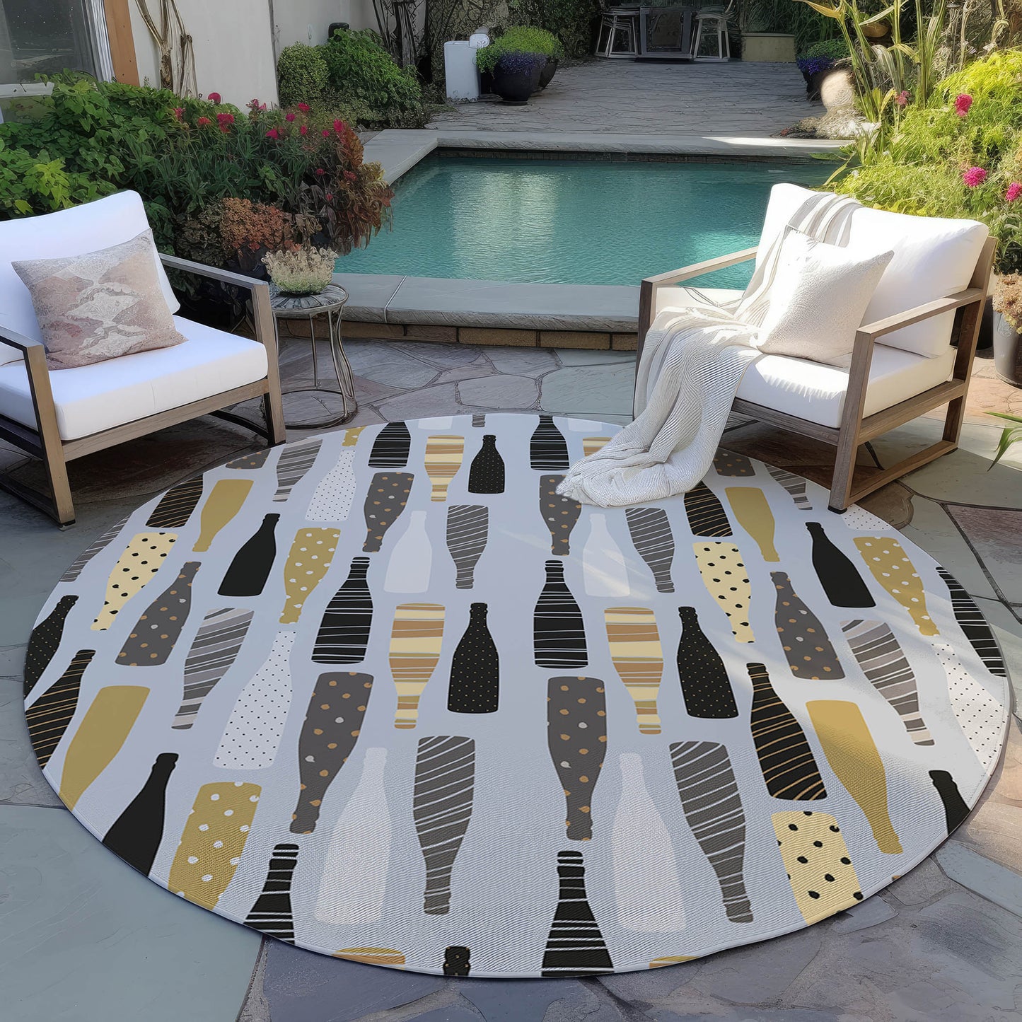 Indoor/Outdoor Kendall KE12 Silver Washable