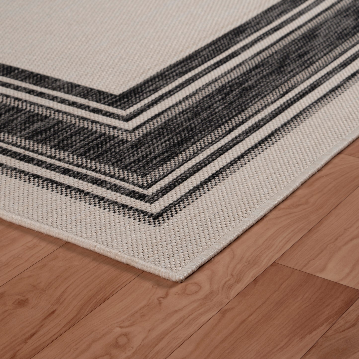 Kilimanjaro-81759 Transitional Power-Loomed White/Cream/Anthracite/Gray Polypropylene Indoor/Outdoor Area Rug - LR Home