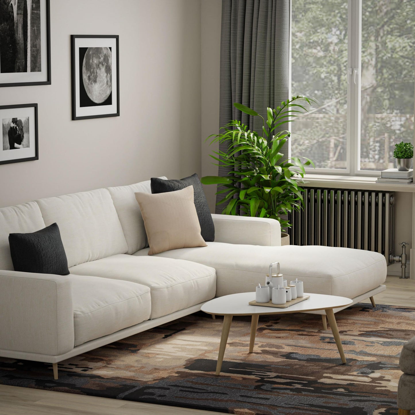 Kinetic KIN533 Tan Hand Tufted Rug - Rizzy