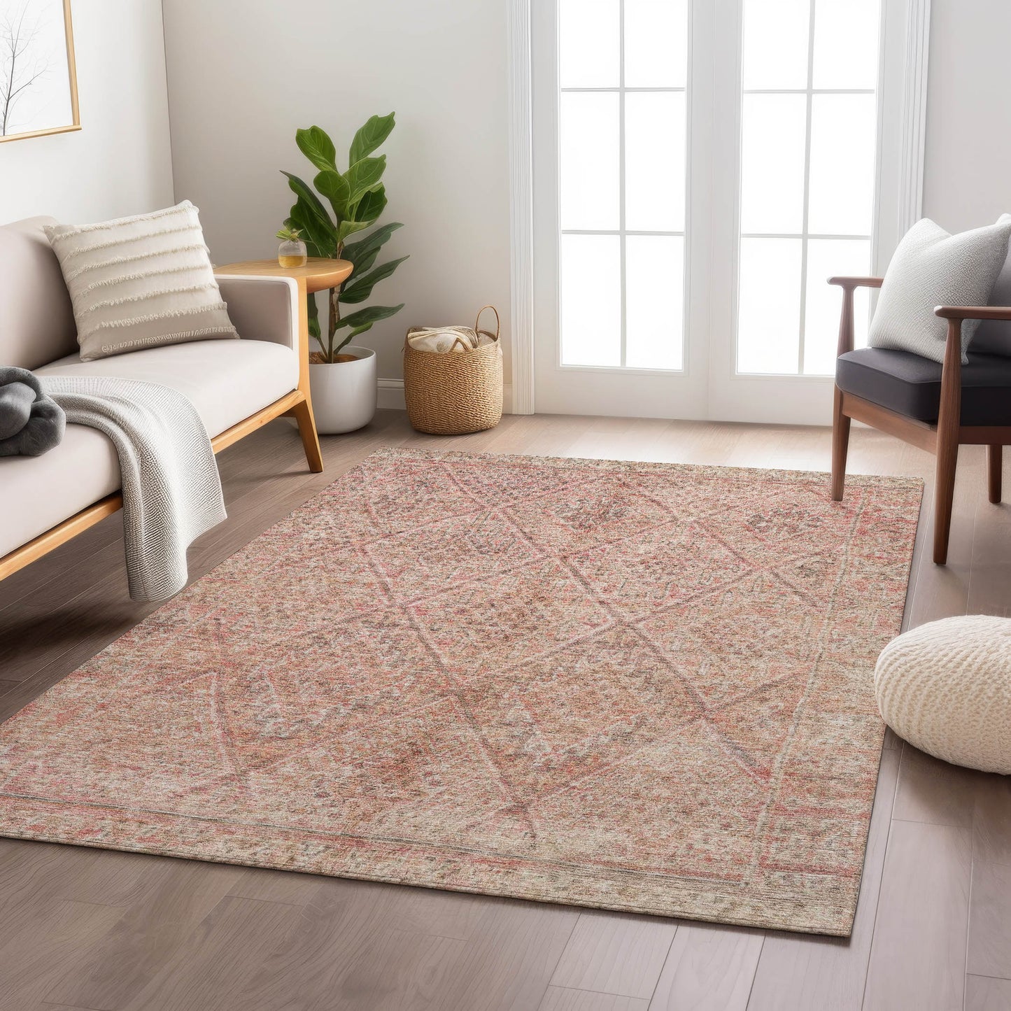 Machine Made Karaj KJ10 Pink - Dalyn Rugs