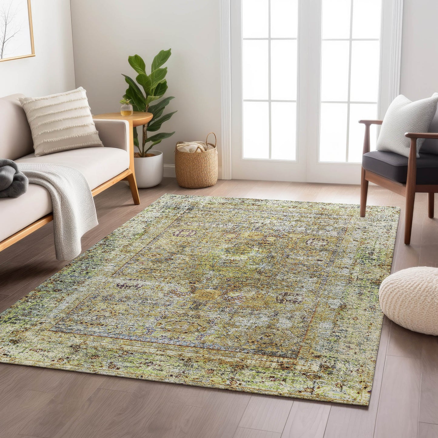 Machine Made Karaj KJ1 Aloe - Dalyn Rugs