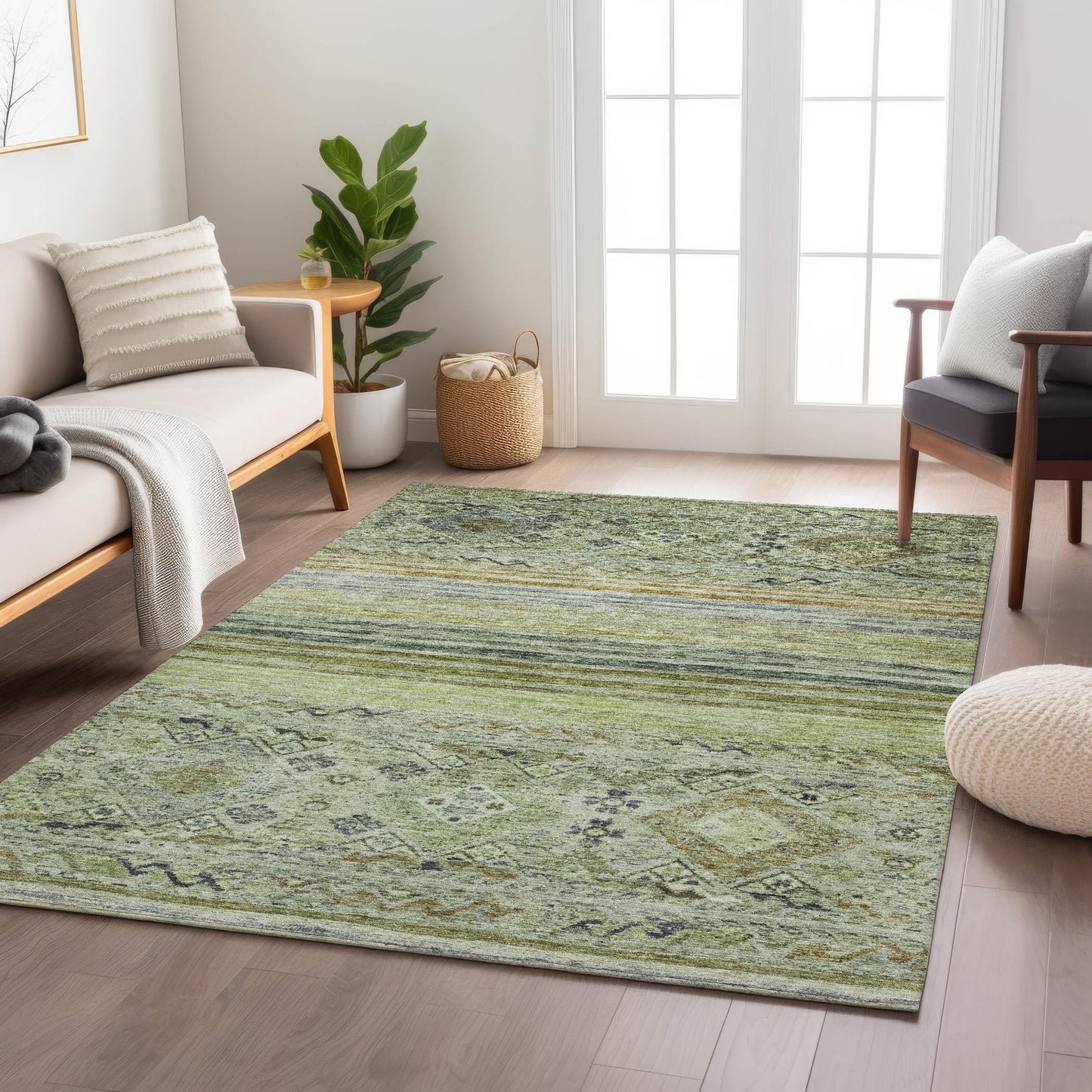 Machine Made Karaj KJ4 Aloe - Dalyn Rugs