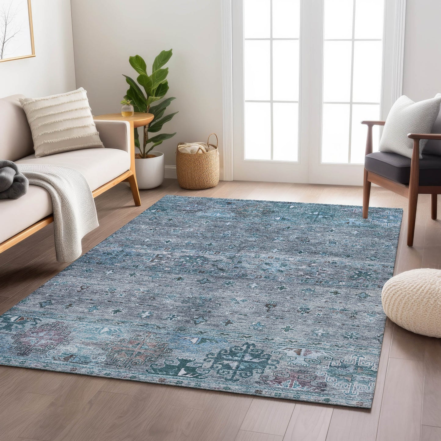 Machine Made Karaj KJ5 Blue - Dalyn Rugs