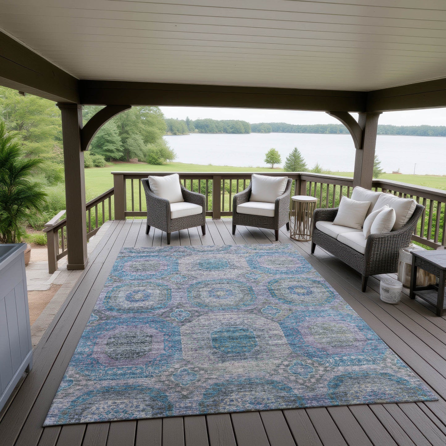 Machine Made Karaj KJ6 Blue - Dalyn Rugs