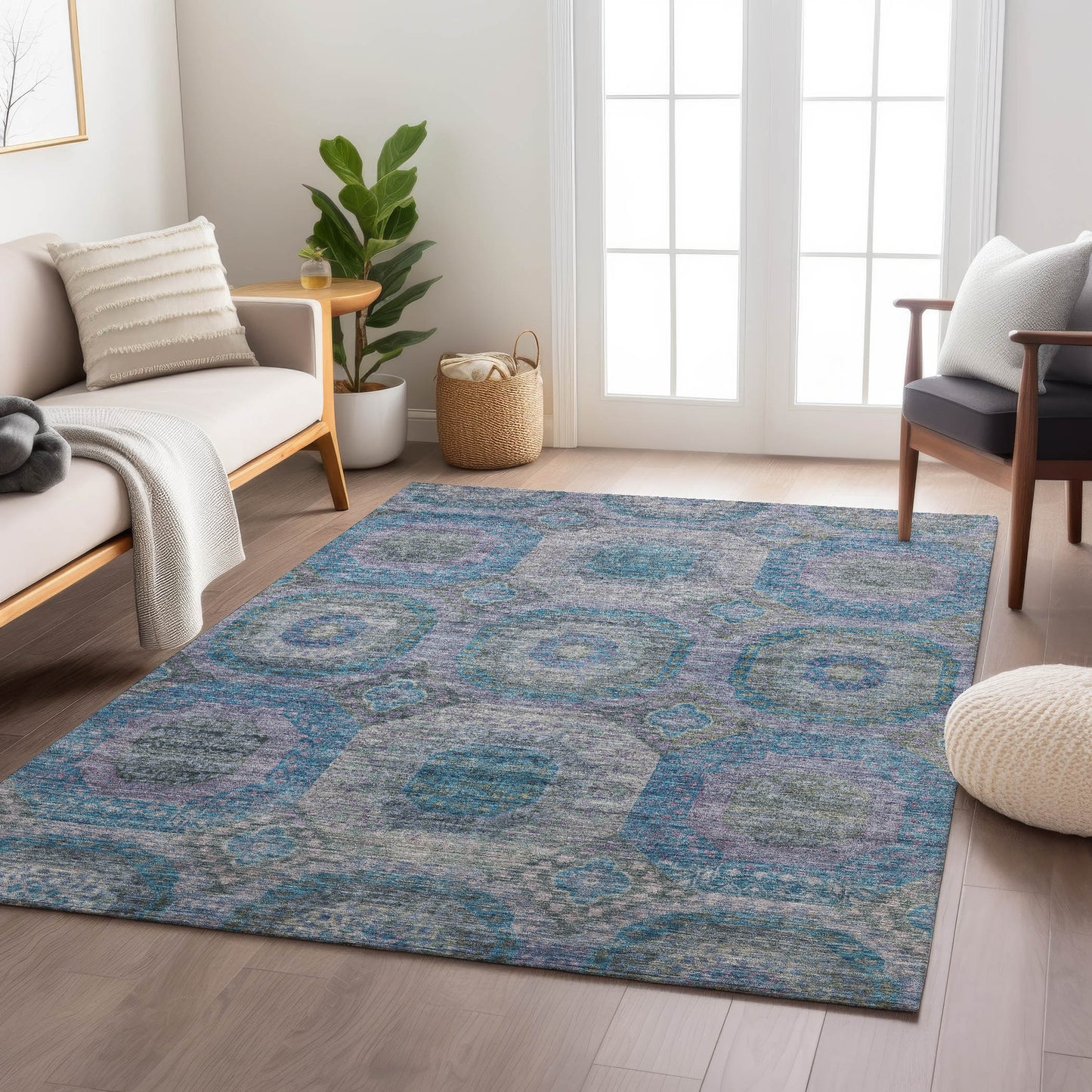 Machine Made Karaj KJ6 Blue - Dalyn Rugs