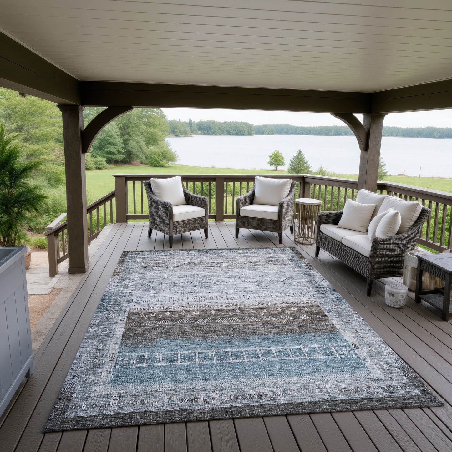 Machine Made Karaj KJ7 Blue - Dalyn Rugs