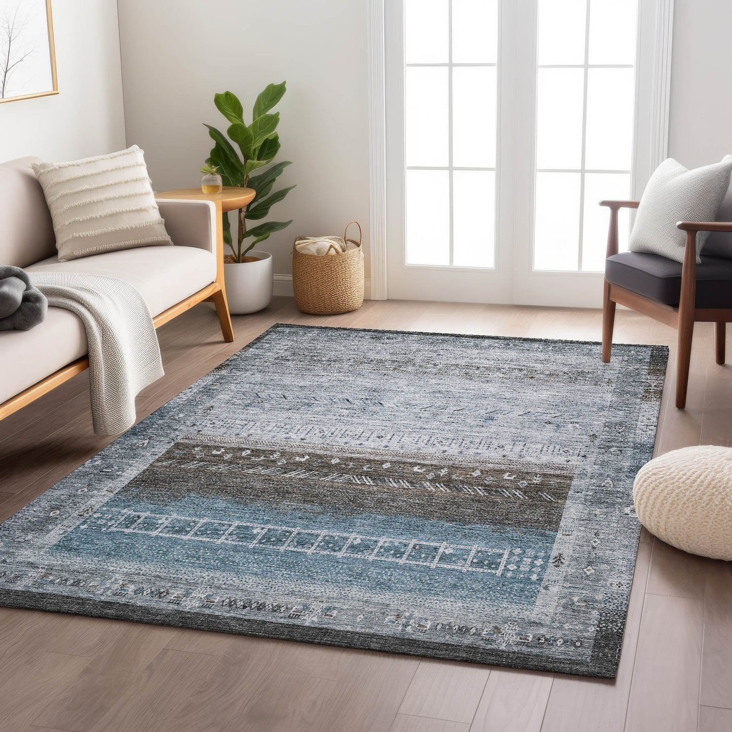 Machine Made Karaj KJ7 Blue - Dalyn Rugs