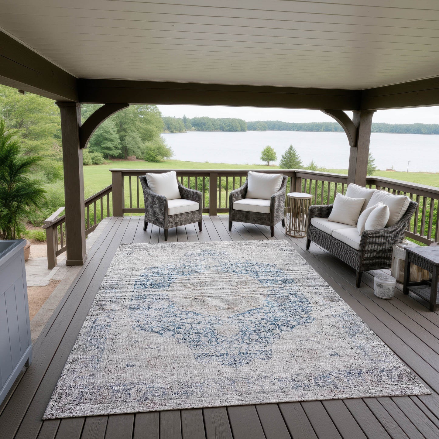 Machine Made Karaj KJ8 Blue - Dalyn Rugs