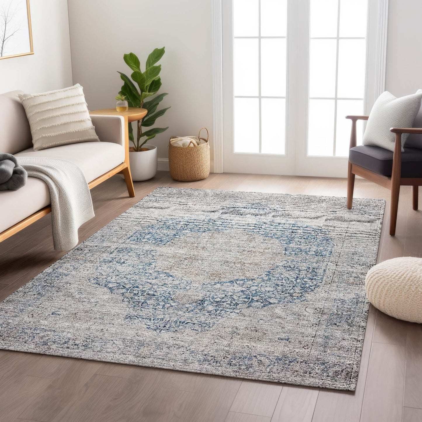 Machine Made Karaj KJ8 Blue - Dalyn Rugs