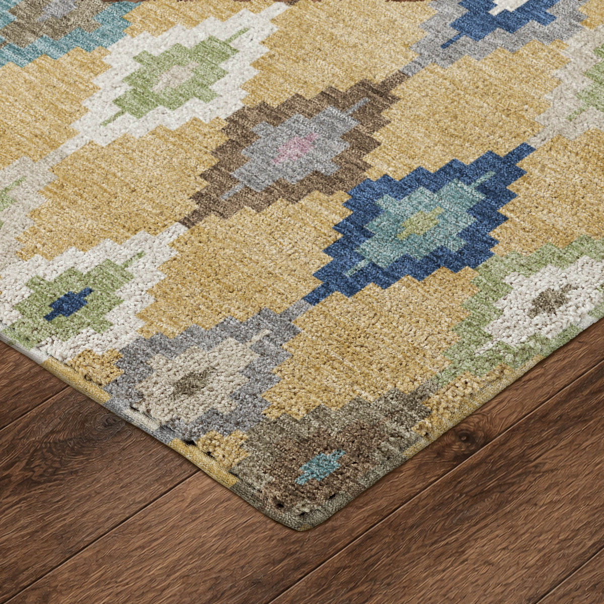 Luxury Washable Kenner KN10 Gold Rug