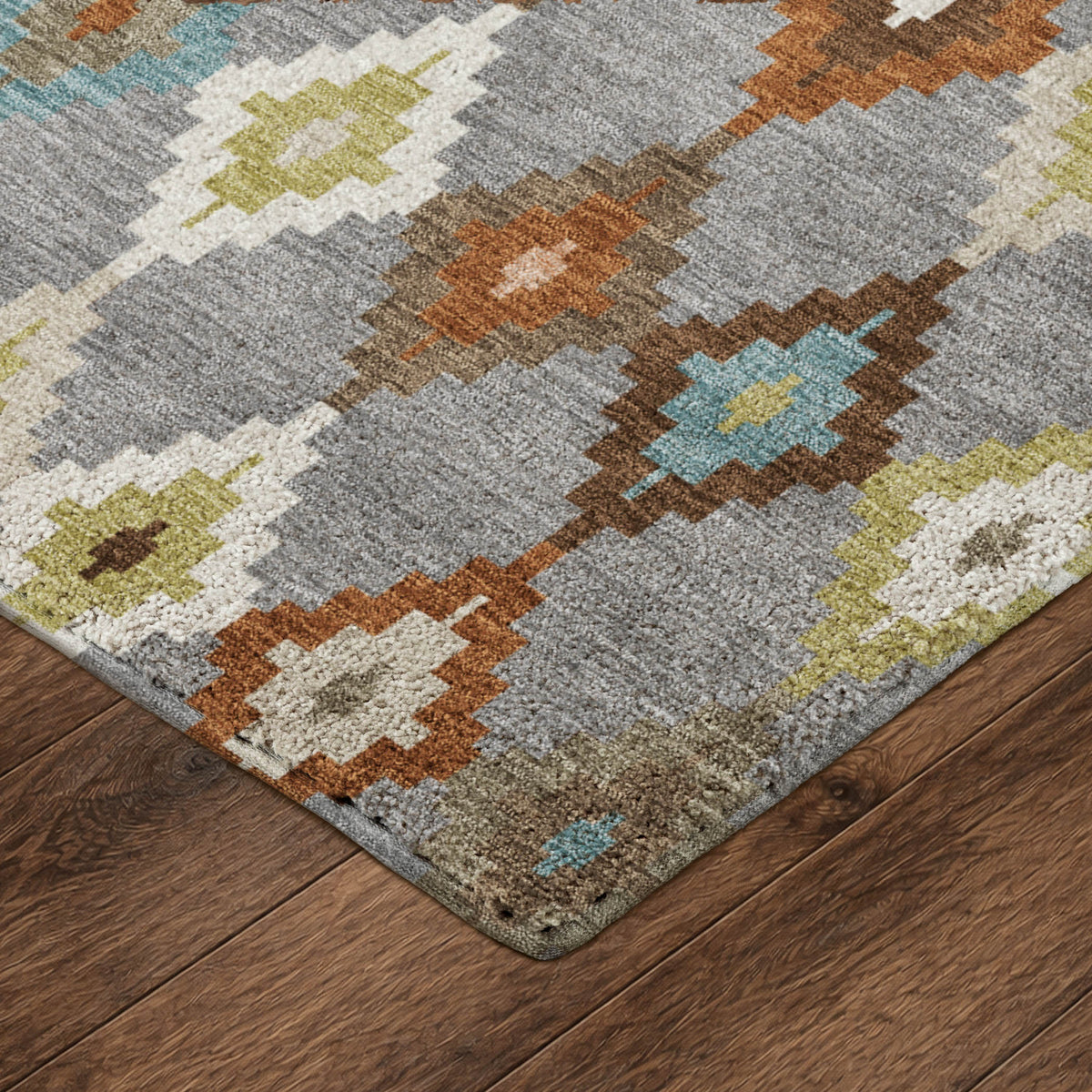 Luxury Washable Kenner KN10 Gray Rug