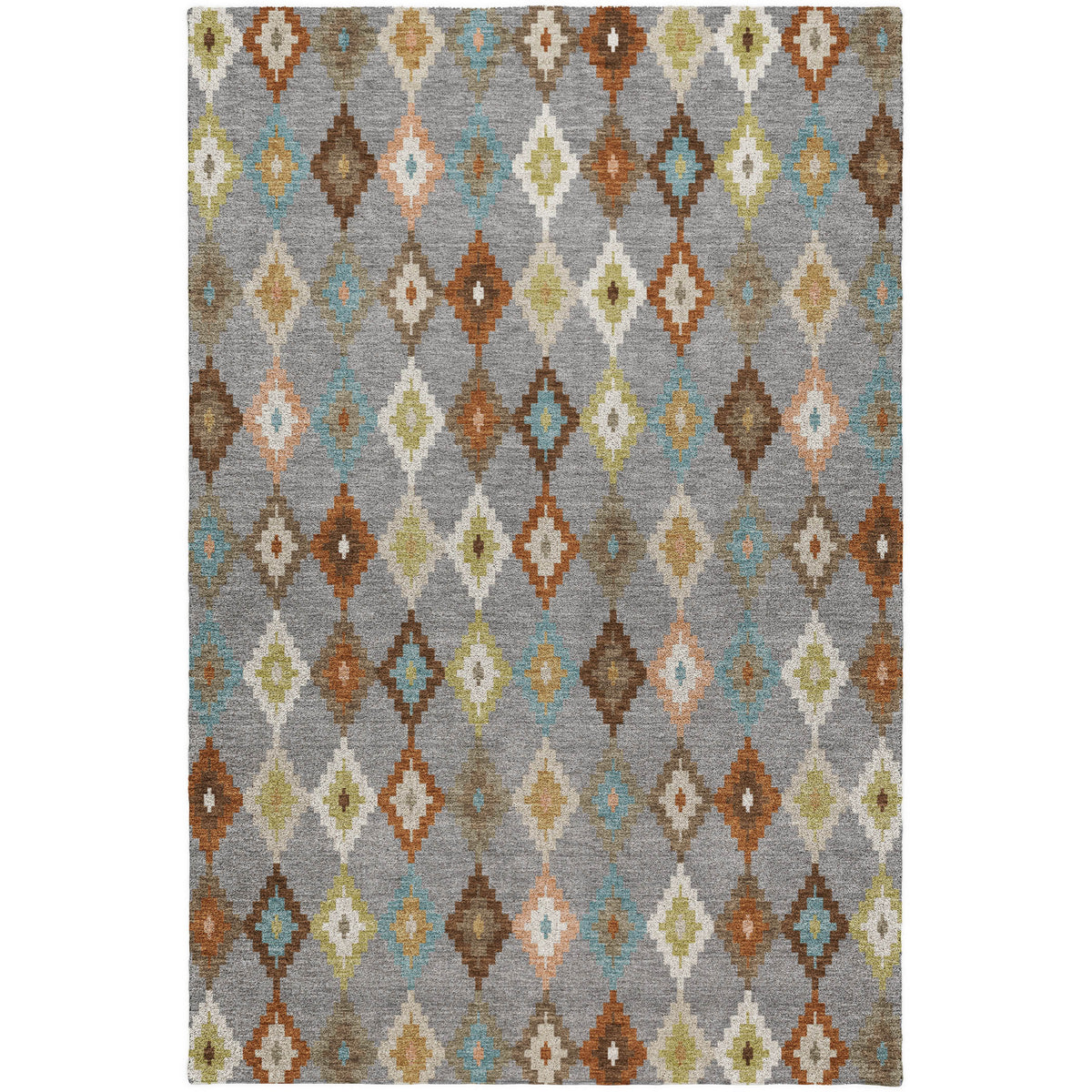 Luxury Washable Kenner KN10 Gray Rug