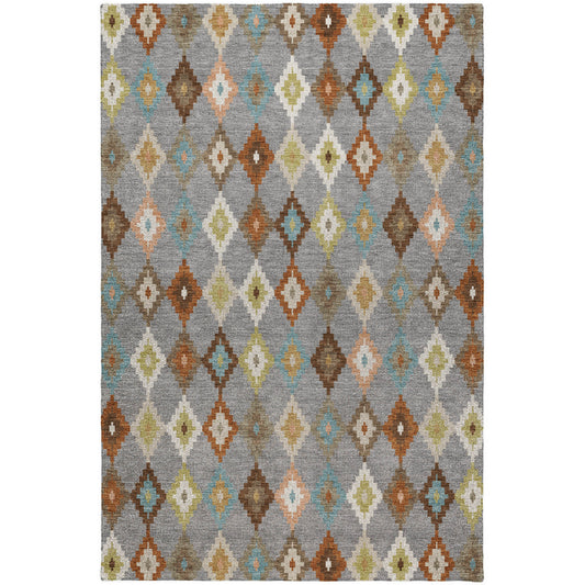 Luxury Washable Kenner KN10 Gray Rug