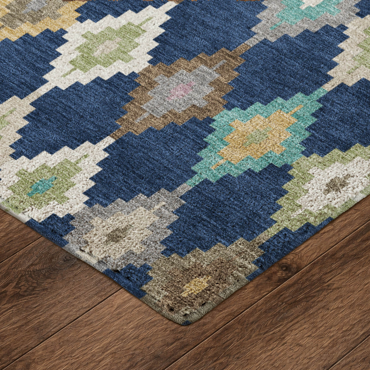 Luxury Washable Kenner KN10 Navy Rug
