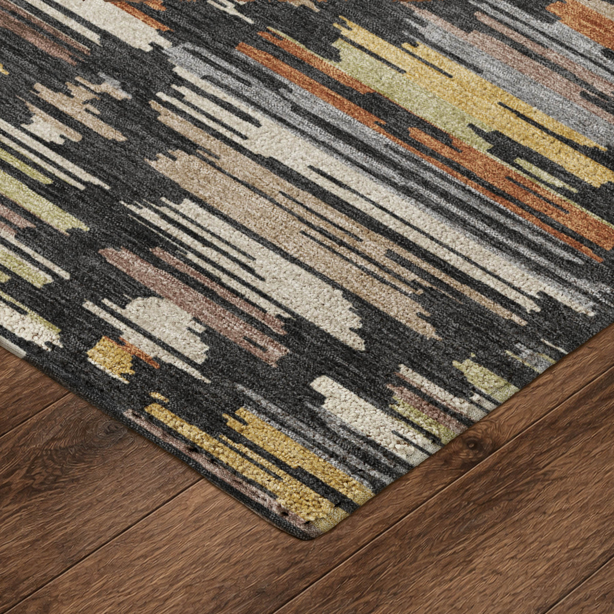 Luxury Washable Kenner KN2 Black Rug