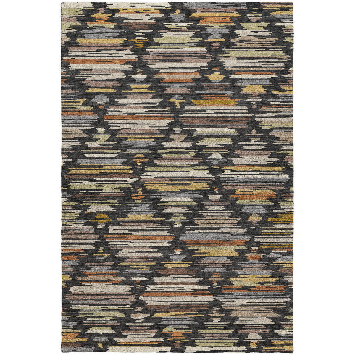 Luxury Washable Kenner KN2 Black Rug