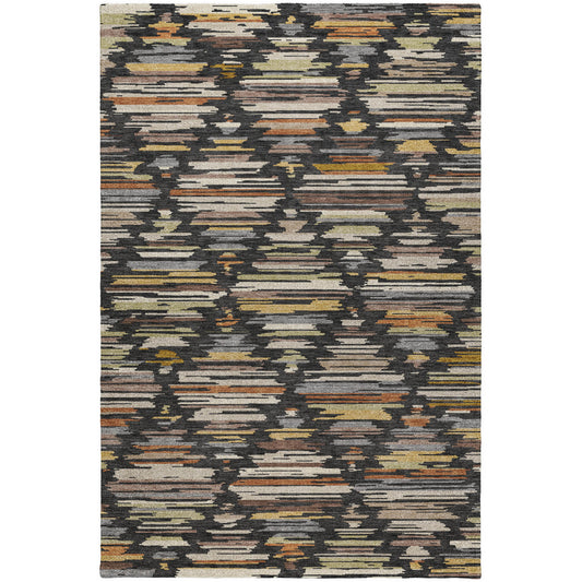 Luxury Washable Kenner KN2 Black Rug