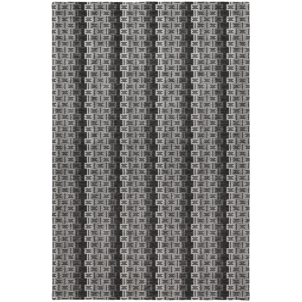 Luxury Washable Kenner KN3 Black Rug