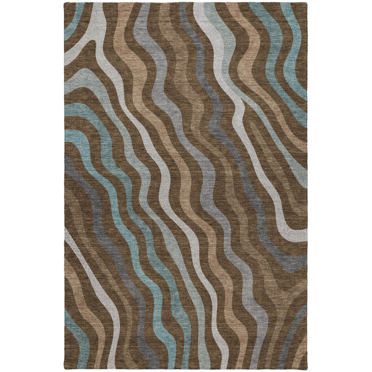 Luxury Washable Kenner KN4 Chocolate Rug