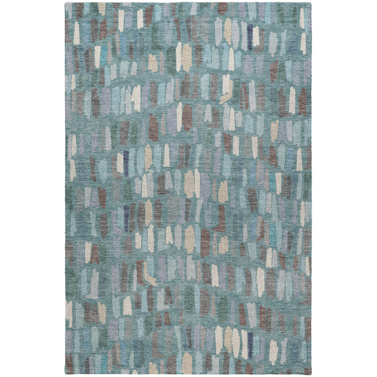 Luxury Washable Kenner KN5 Teal Rug