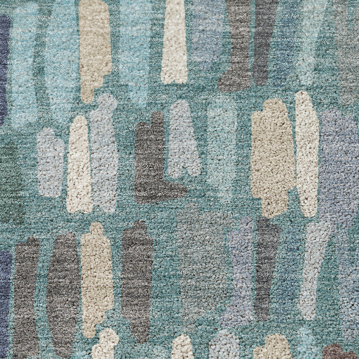 Luxury Washable Kenner KN5 Teal Rug