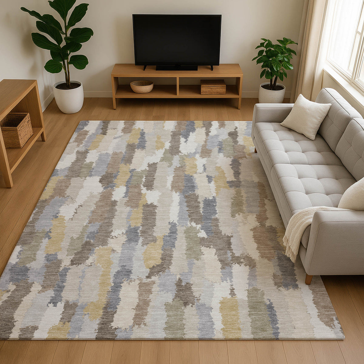 Luxury Washable Kenner KN6 Ivory Rug