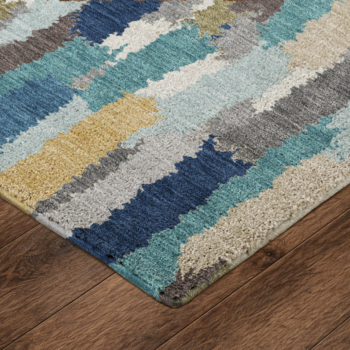 Luxury Washable Kenner KN6 Teal Rug