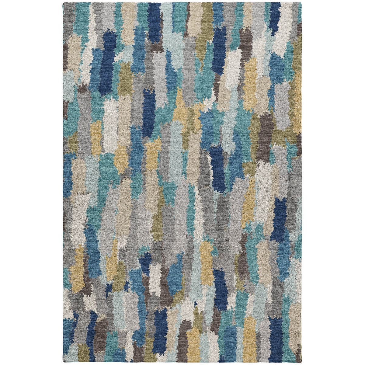 Luxury Washable Kenner KN6 Teal Rug