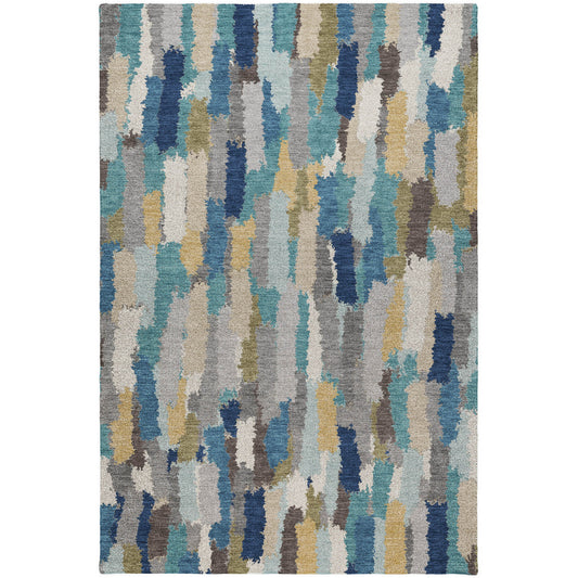 Luxury Washable Kenner KN6 Teal Rug