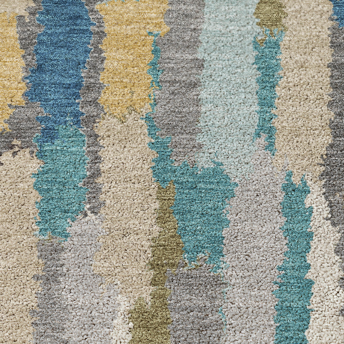 Luxury Washable Kenner KN6 Teal Rug
