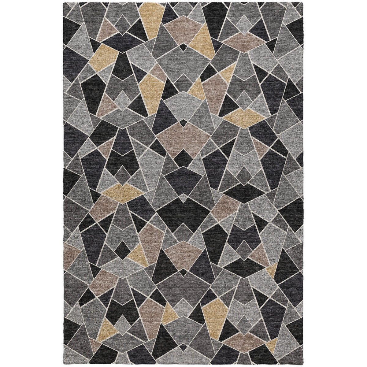 Luxury Washable Kenner KN8 Black Rug