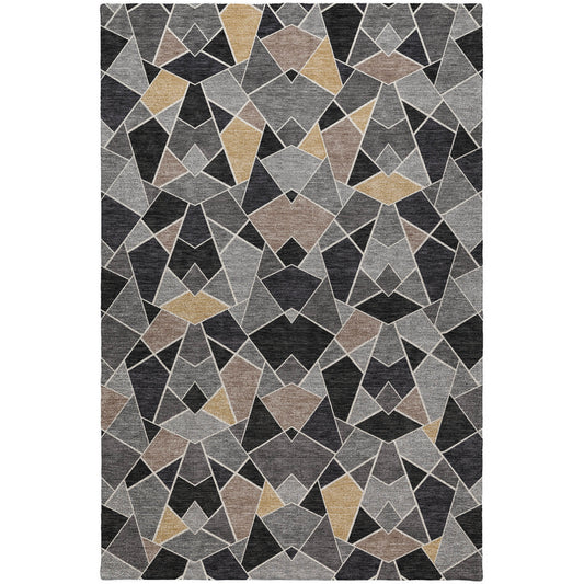 Luxury Washable Kenner KN8 Black Rug
