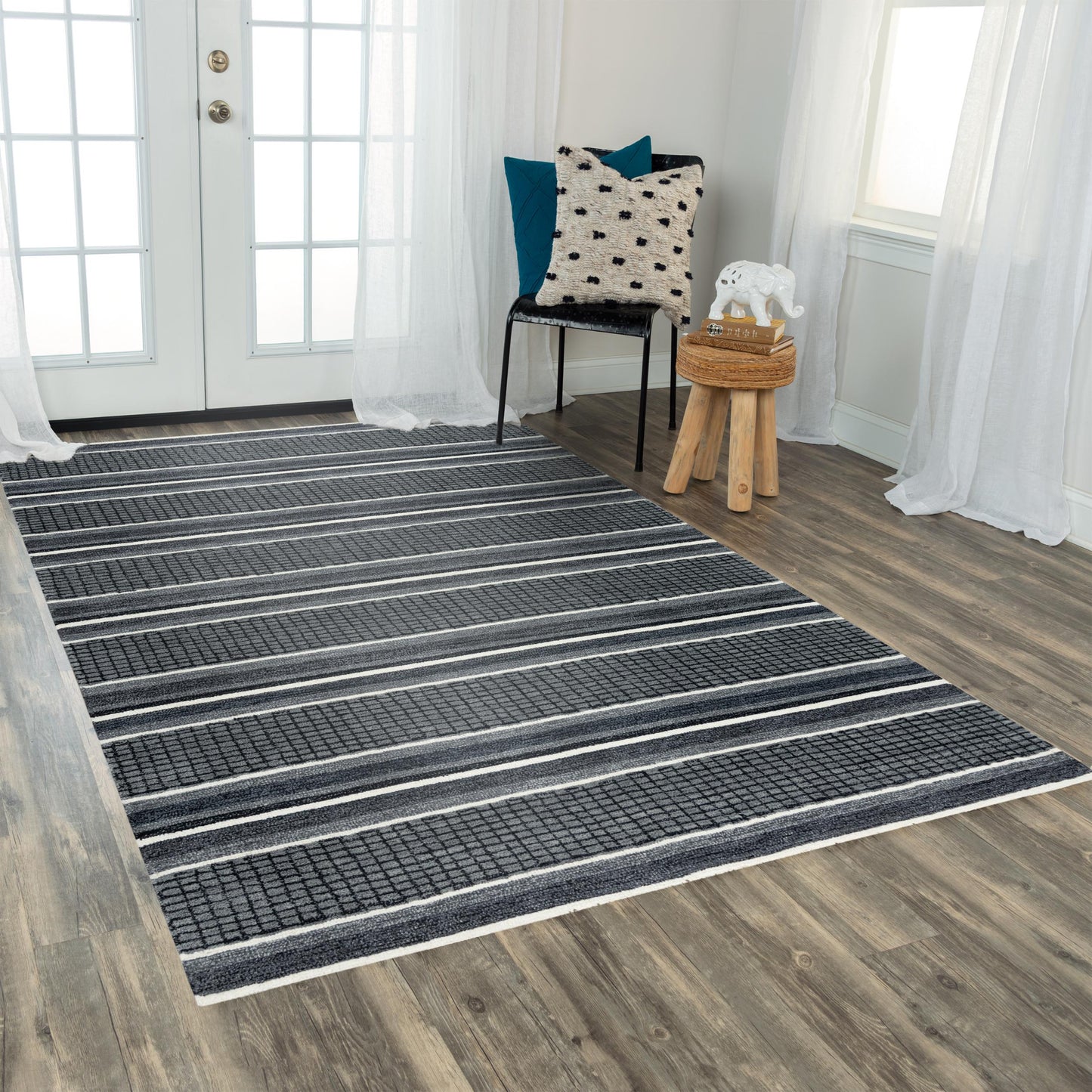 Katana KNA894 Charcoal Hand-Tufted Rug - Rizzy